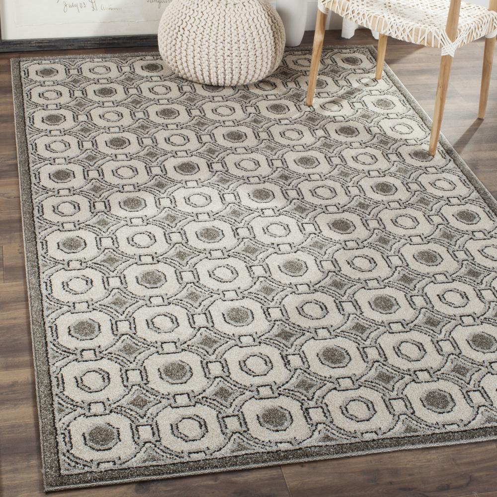 Safavieh Oka 4 x 6 Ivory/Gray Indoor/Outdoor Geometric Area Rug - Image 2
