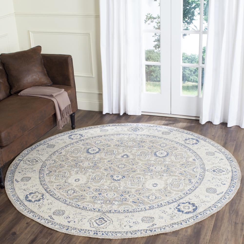 Safavieh Patina Mimue 7 x 7 Taupe/Ivory Round Indoor Abstract Vintage Area Rug - Image 2