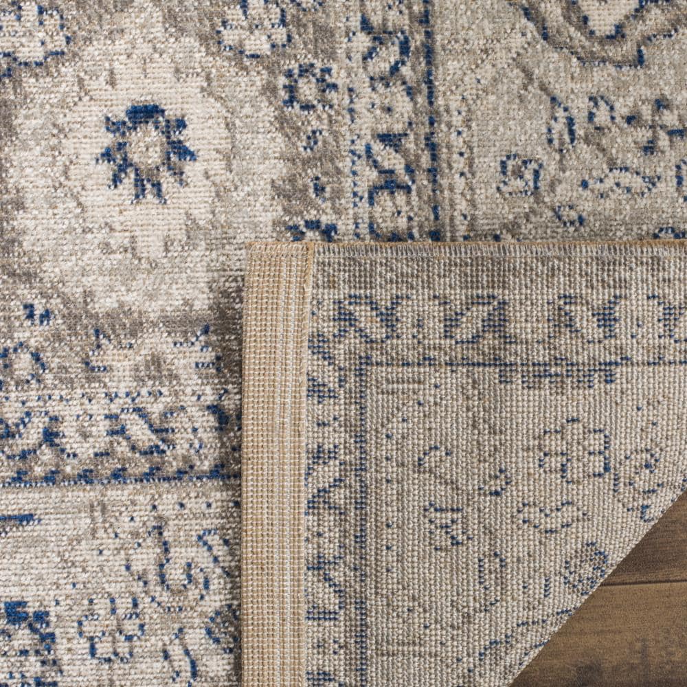 Safavieh Patina Mimue 7 x 7 Taupe/Ivory Round Indoor Abstract Vintage Area Rug - Image 4