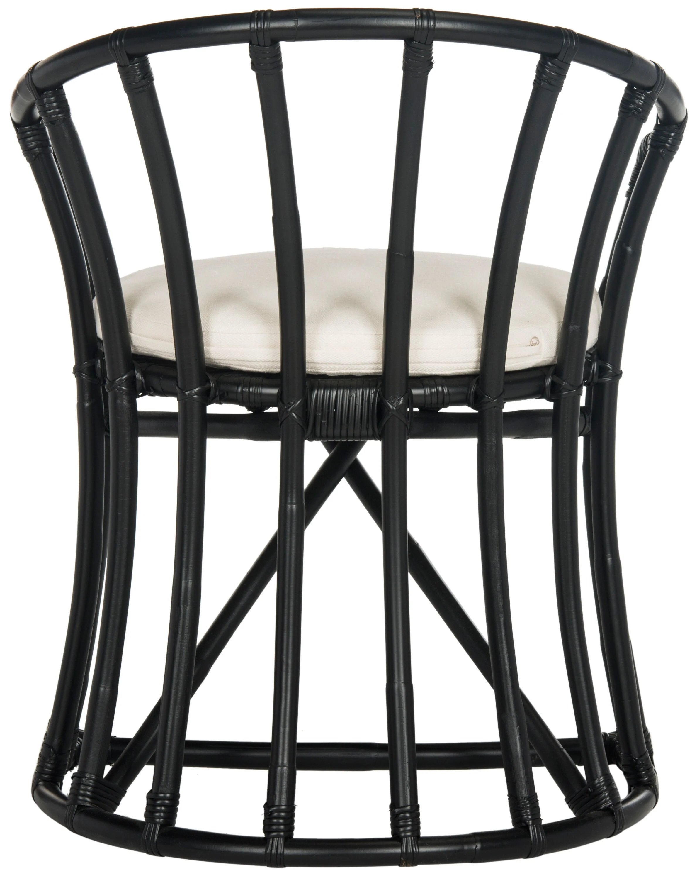 Safavieh Percy White Distress Bar Stool, 29.5-in Bar Height, Rattan - Image 2