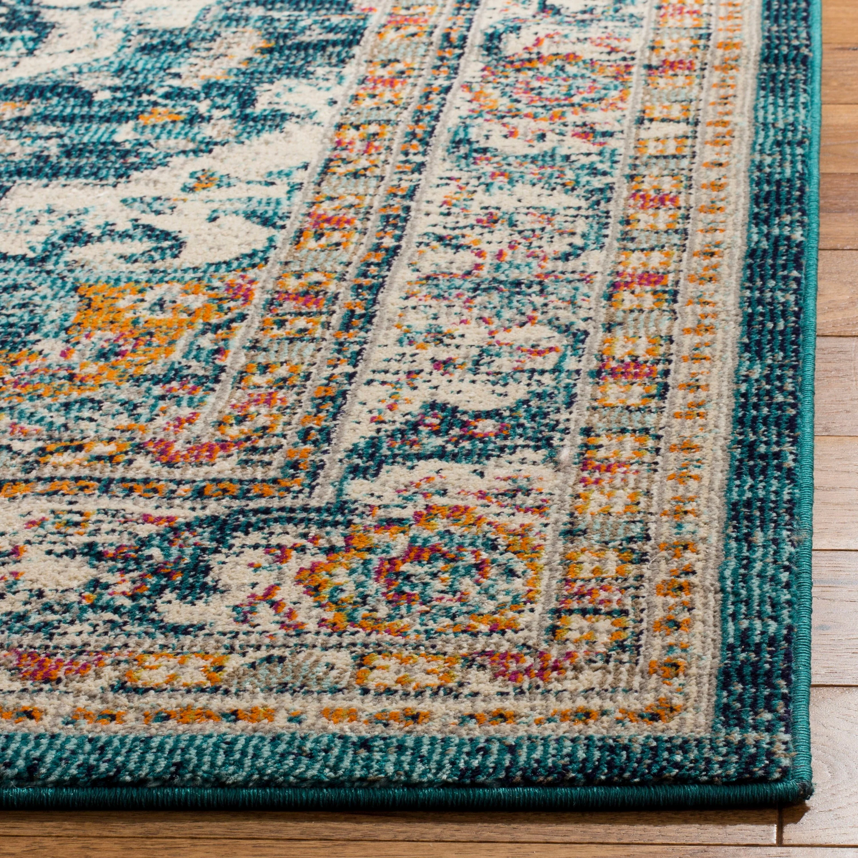Safavieh Phoenix Khan 4 x 6 Ivory/Blue Indoor Abstract Vintage Area Rug - Image 3