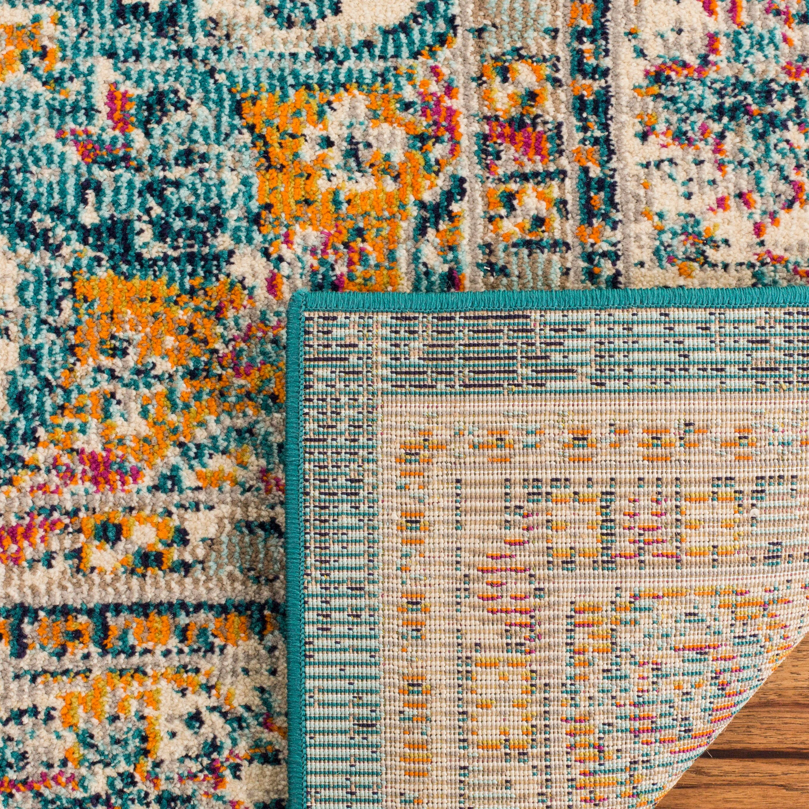 Safavieh Phoenix Khan 4 x 6 Ivory/Blue Indoor Abstract Vintage Area Rug - Image 4