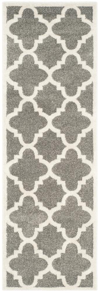 Safavieh Pompey 2 x 7 Dark Gray/Beige Indoor Trellis Runner Rug