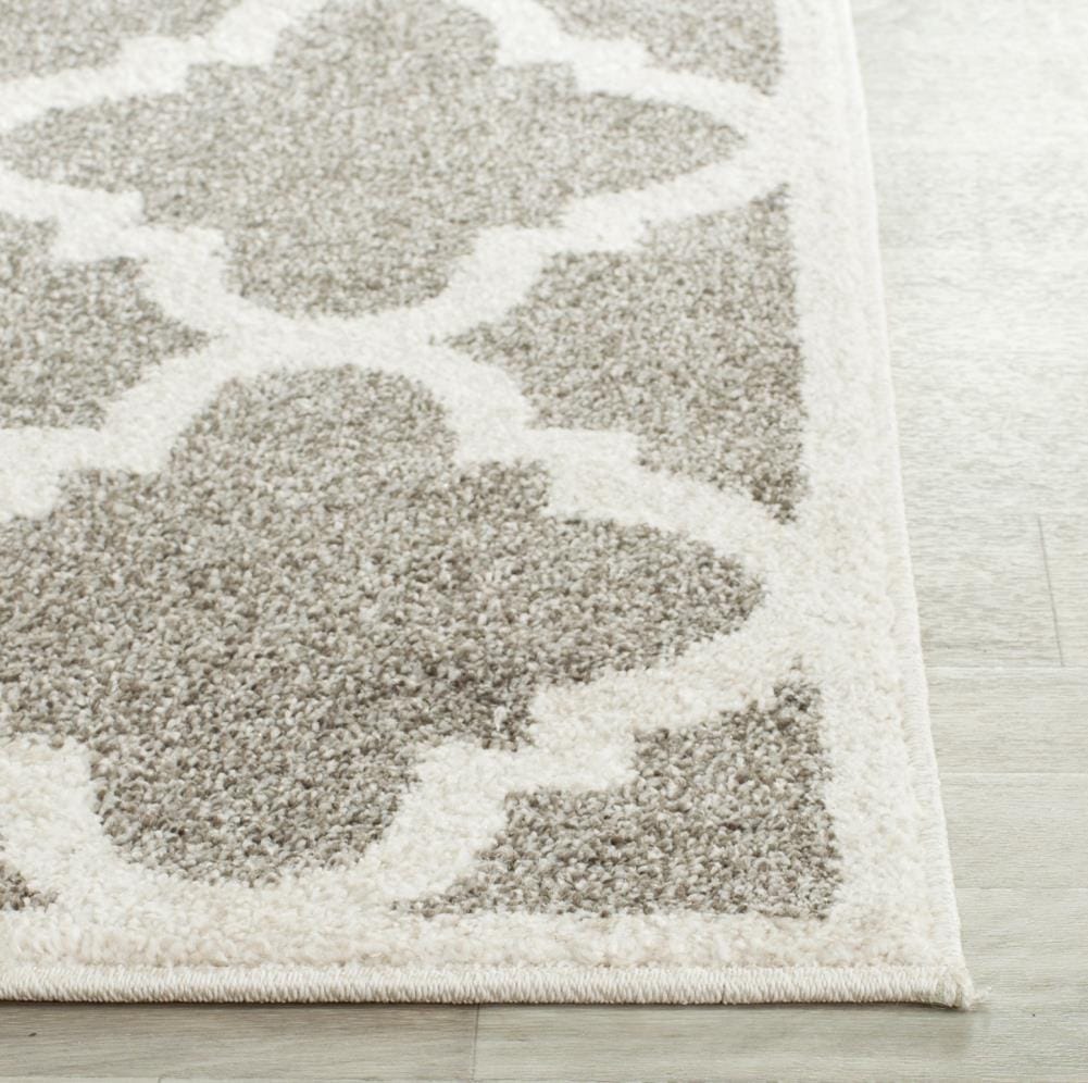 Safavieh Pompey 2 x 7 Dark Gray/Beige Indoor Trellis Runner Rug - Image 3