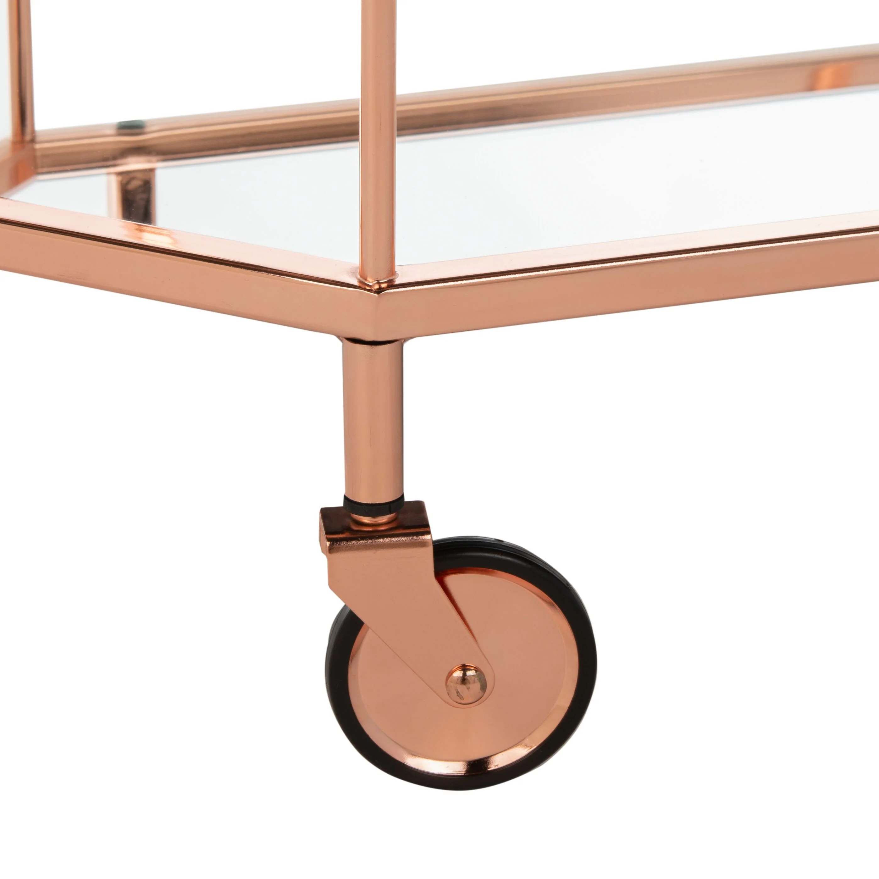 Safavieh Red Metal Base with Mirror Top Kitchen Cart (29.6-in x 16.5-in x 29.8-in) - Image 6