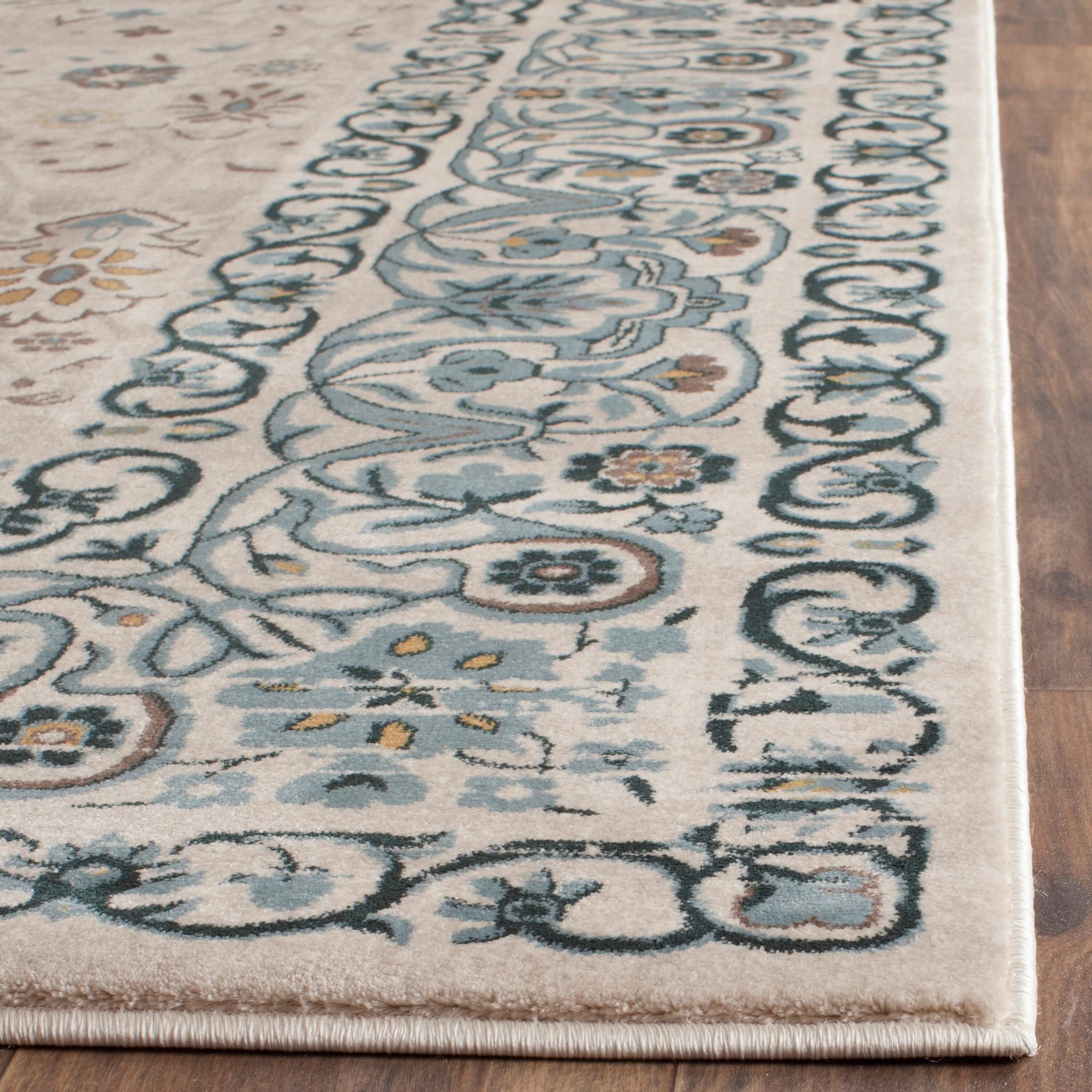 Safavieh Serenity Pasquale 8 x 10 Beige/Blue Indoor Floral/Botanical Vintage Area Rug - Image 3