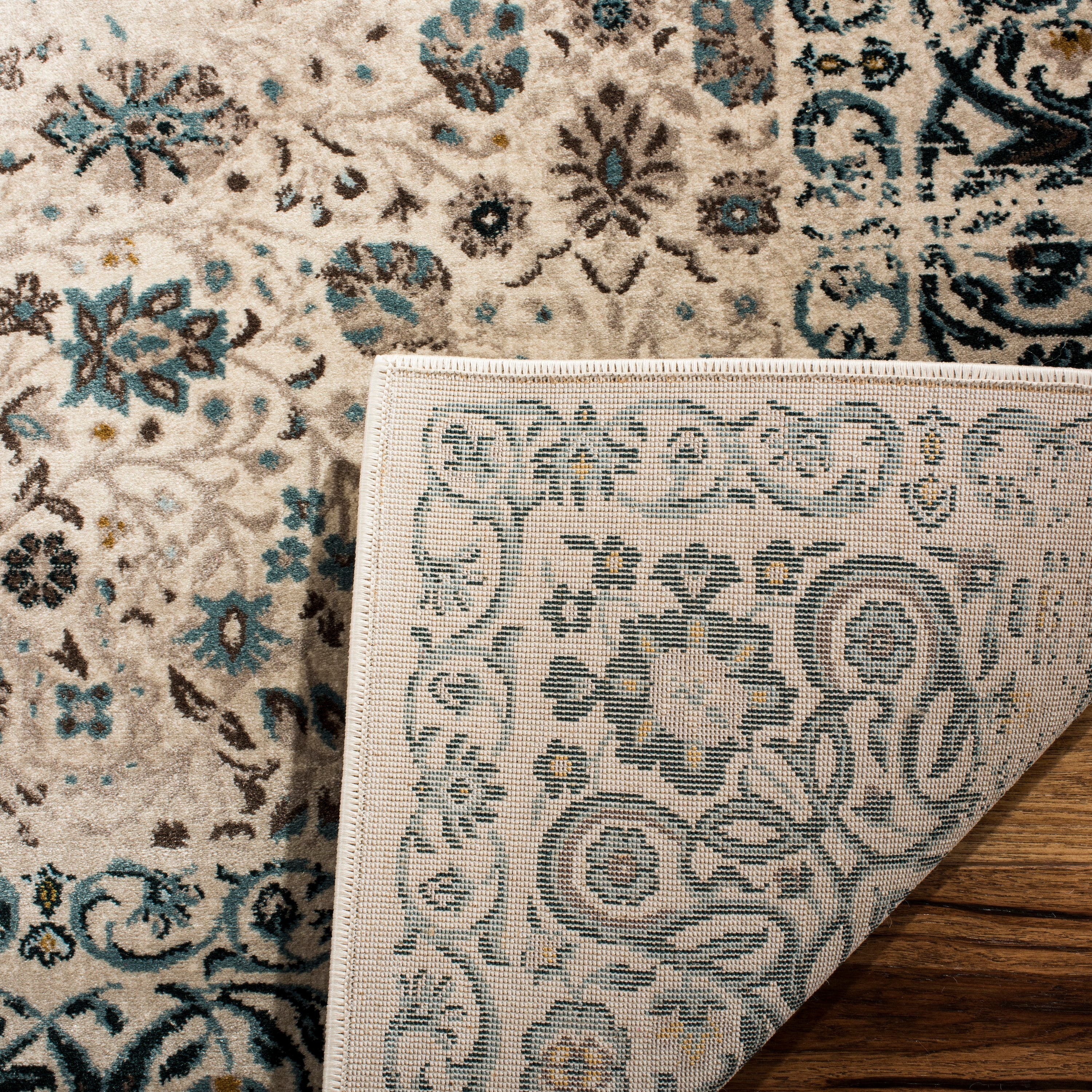 Safavieh Serenity Pasquale 8 x 10 Beige/Blue Indoor Floral/Botanical Vintage Area Rug - Image 4