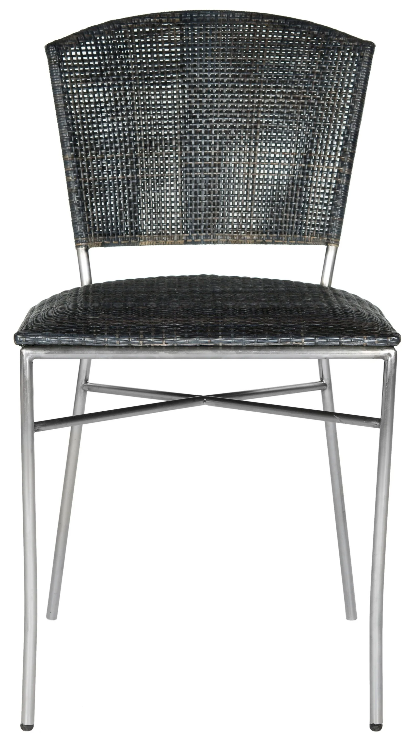 Safavieh Set of 2 Melita Side Chair – Coastal Style, Metal Frame, Black - Image 3
