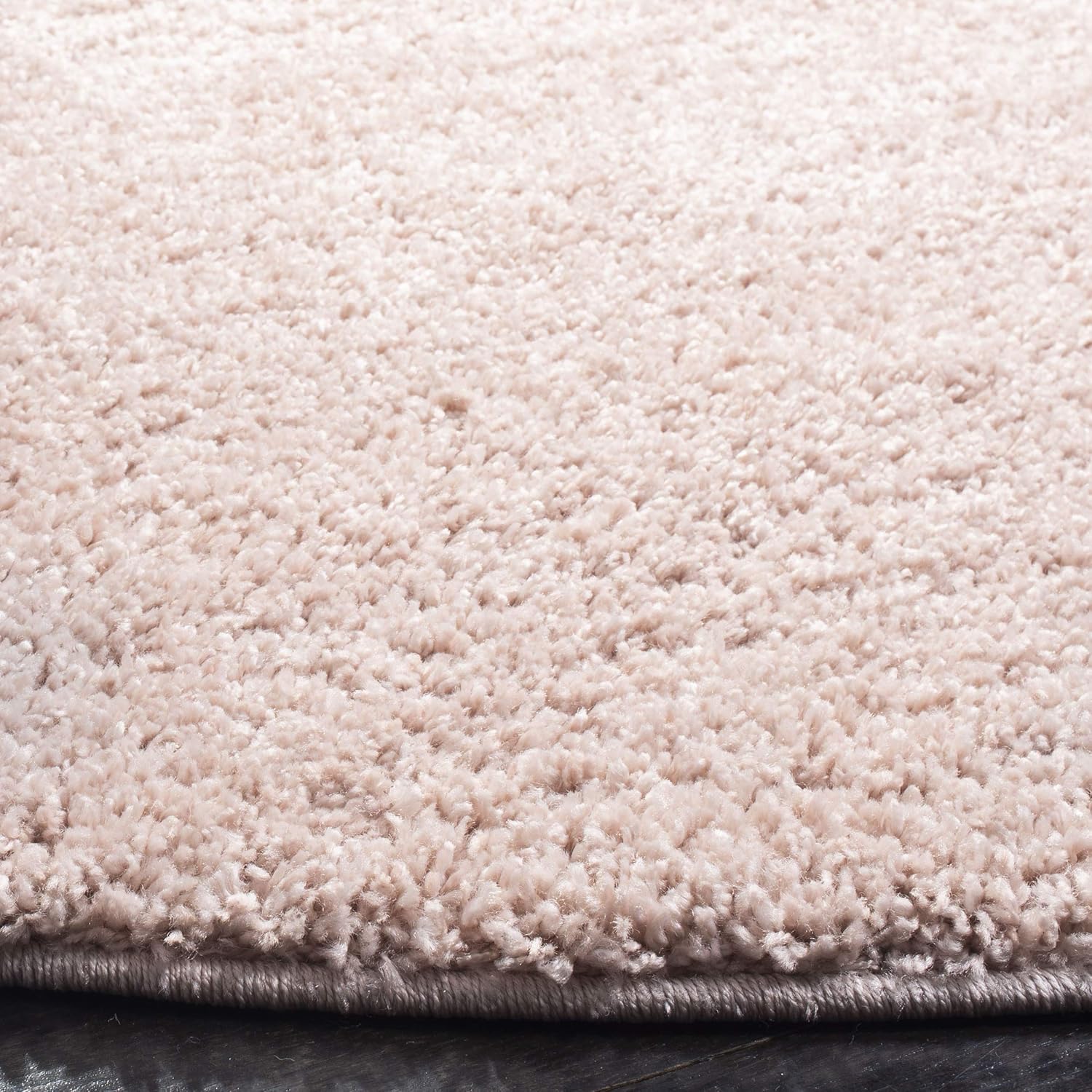 Safavieh Solo Shag 7 ft. Round Indoor Area Rug in Ivory, Solid Plush - Image 2