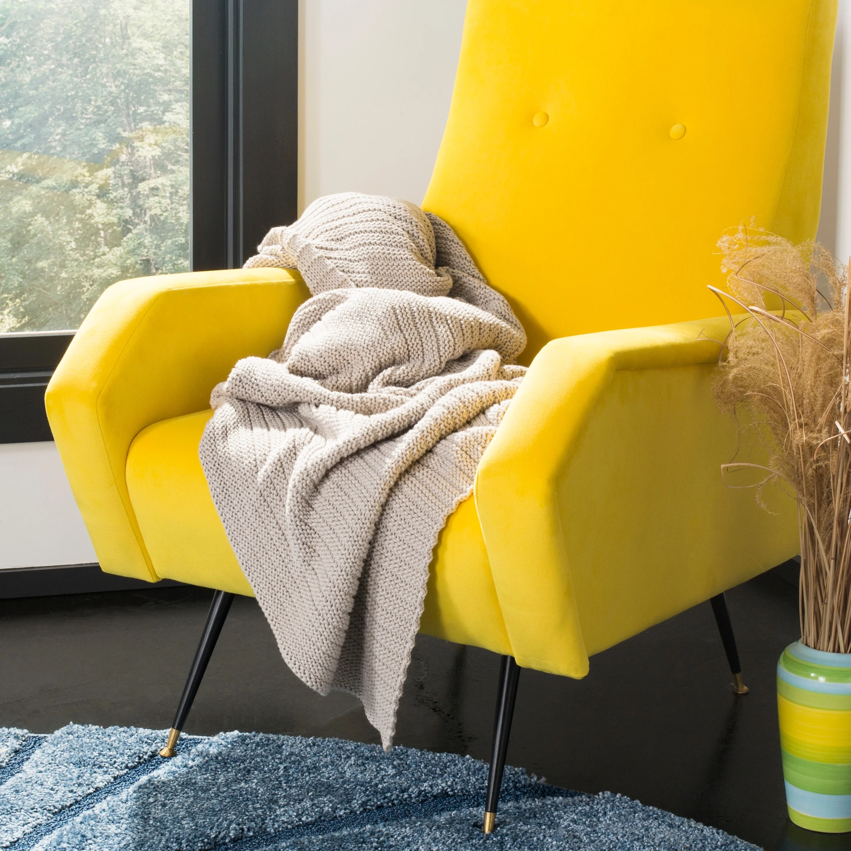Safavieh Textures and Weaves Palewisper 50 x 60 in. Cotton Throw - Image 2