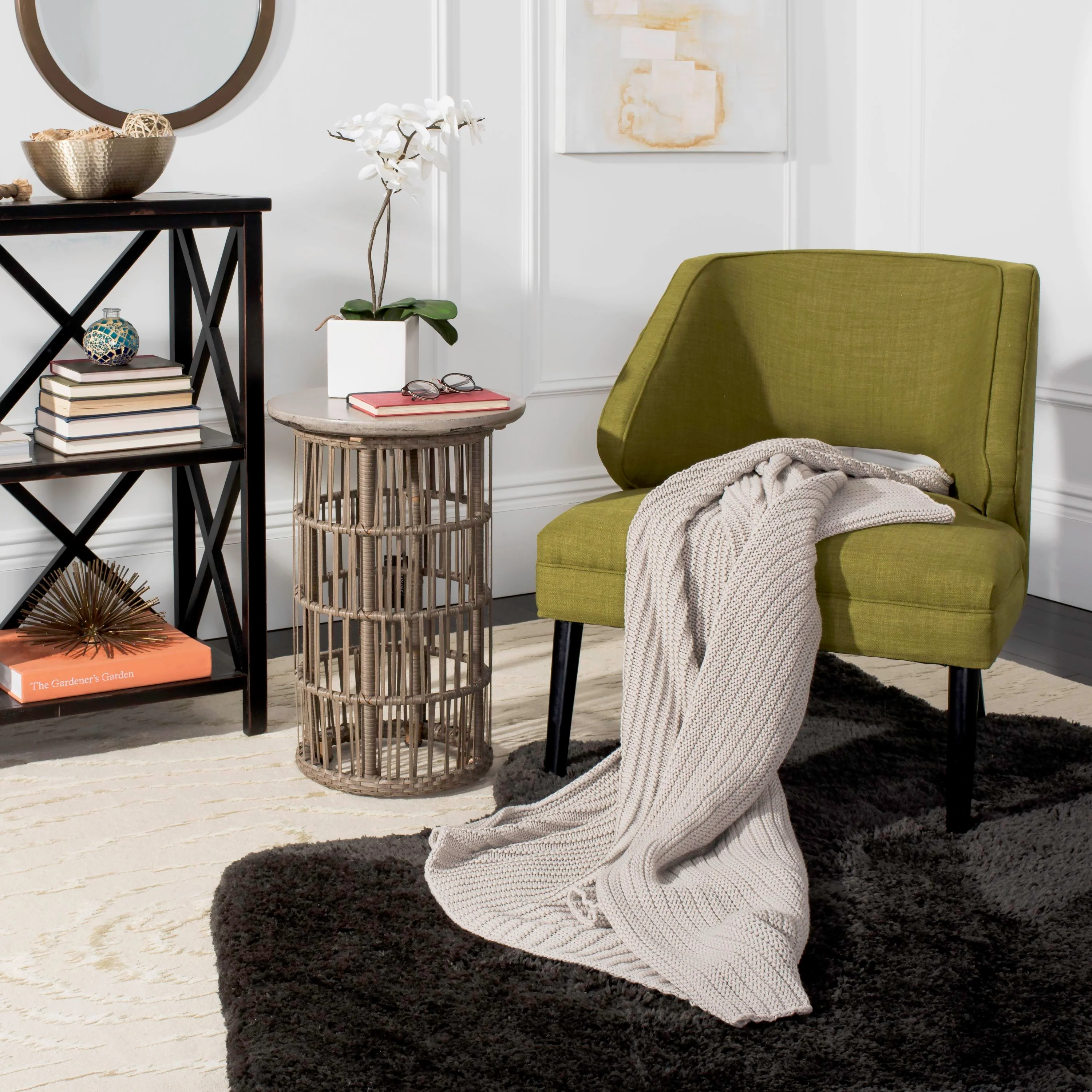 Safavieh Textures and Weaves Palewisper 50 x 60 in. Cotton Throw - Image 3