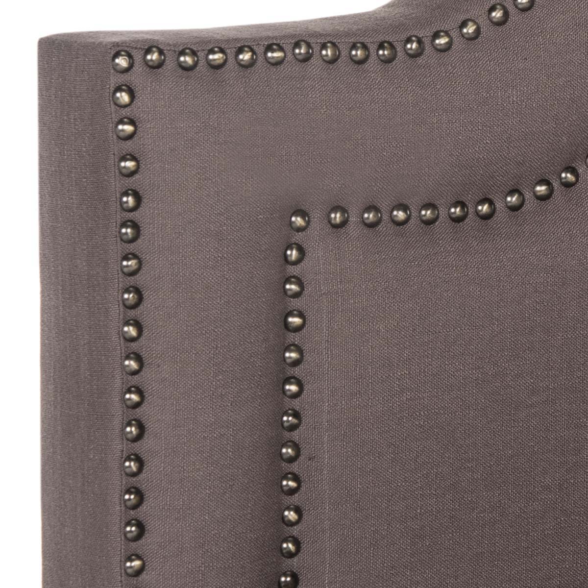 Safavieh Theron Dark Taupe Queen Upholstered Bed - Image 3