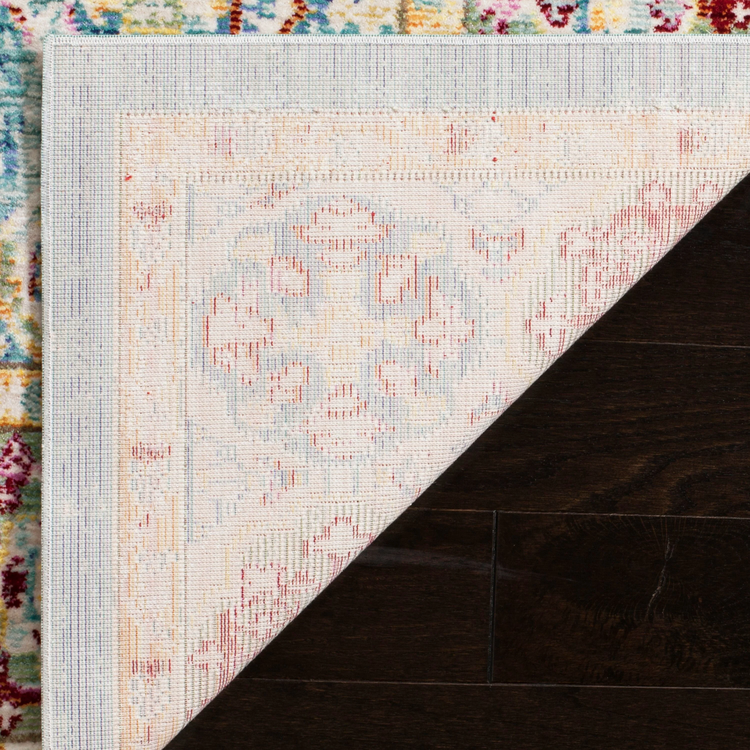 Safavieh Valencia Candence 2 x 8 Blue/Multi Indoor Distressed/Overdyed Vintage Runner - Image 4