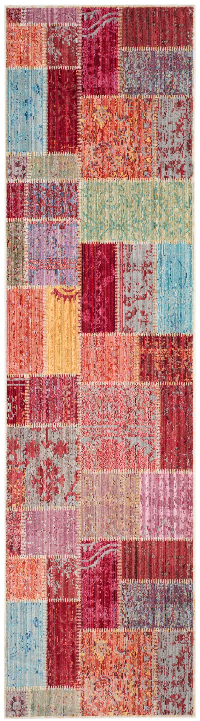 Safavieh Valencia Katlin 2-ft 3-in x 8-ft Multi Indoor Abstract Farmhouse/Cottage Runner Rug - Image 2