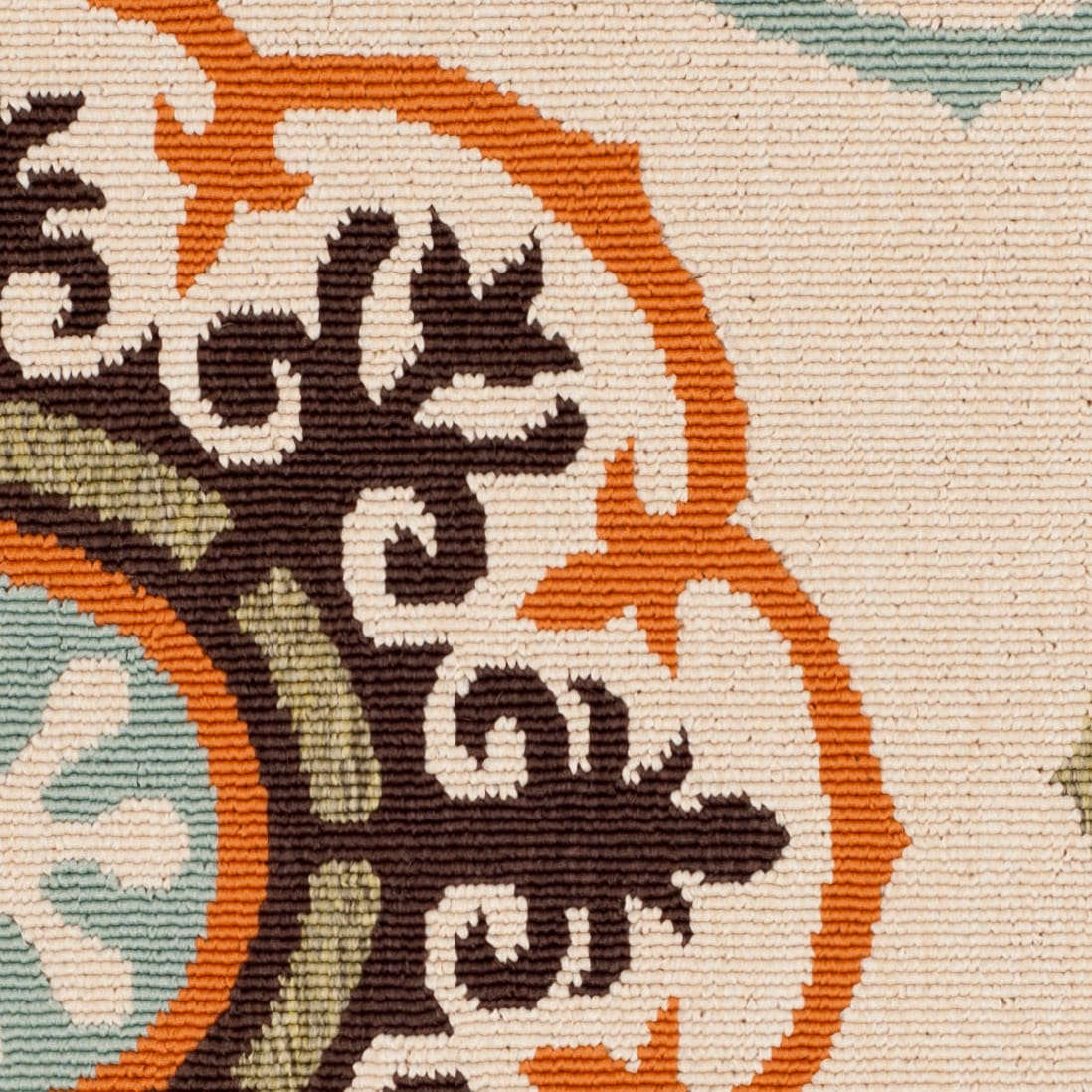 Safavieh Veranda Pinwheel 3 x 5 Cream/Terracotta Indoor/Outdoor Floral Bohemian/Eclectic Throw Rug