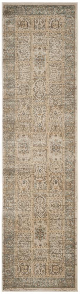 Safavieh Vintage Bastilla 2 x 12 Beige/Light Blue Indoor Distressed Overdyed Runner Rug
