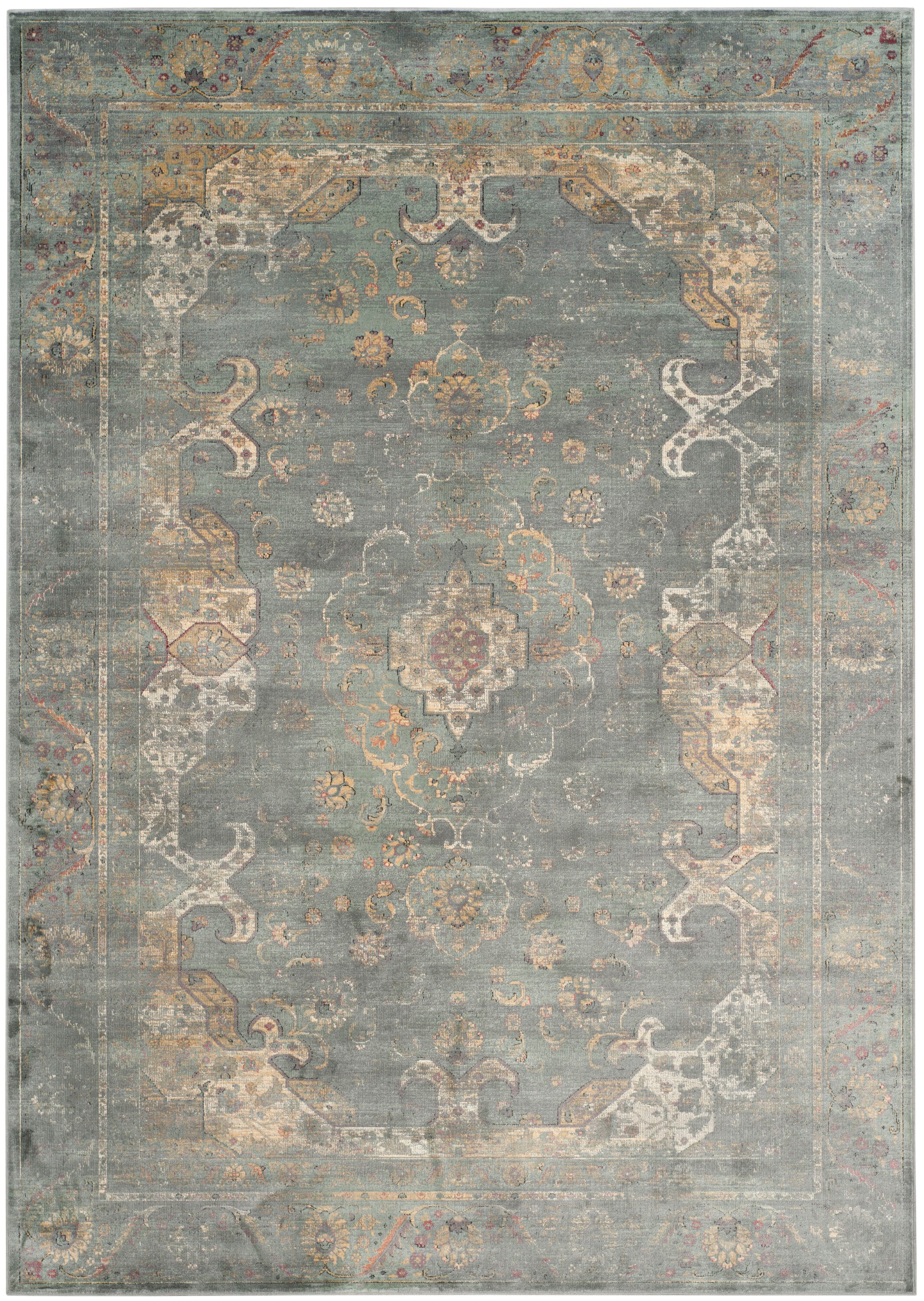 Safavieh Vintage Christina 4 x 6 Gray/Multi Indoor Distressed/Overdyed Vintage Area Rug