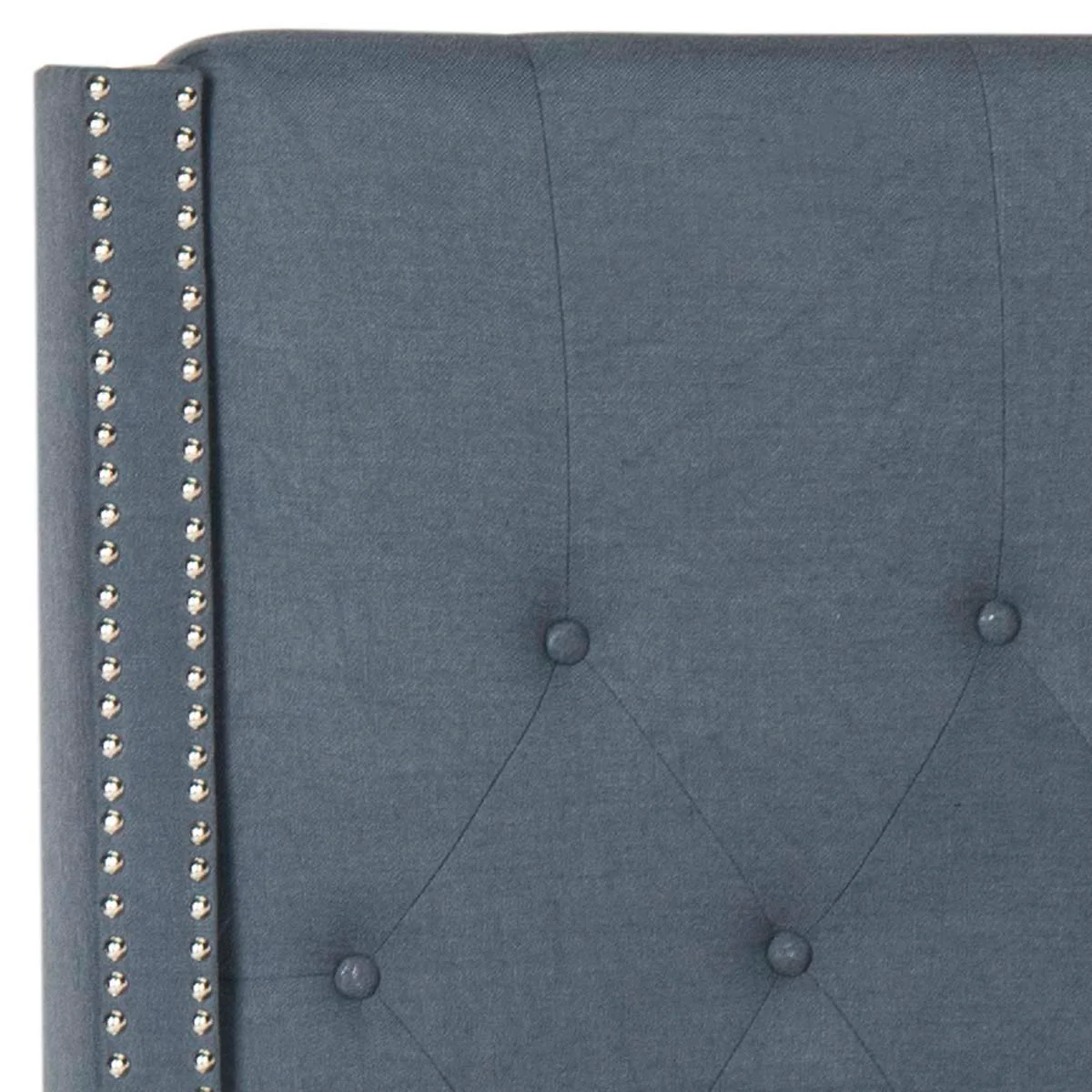 Safavieh Winslet Navy Queen Upholstered Bed - Image 4