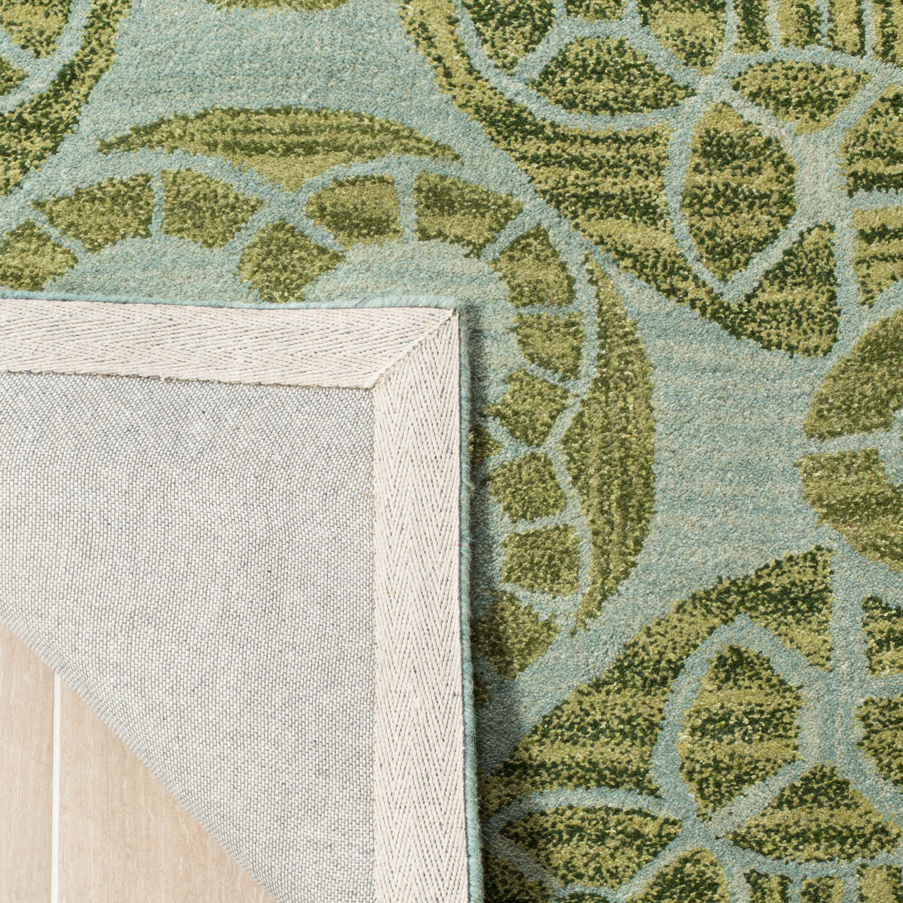 Safavieh Wyndham Hutton 10 x 14 Turquoise/Green Indoor Abstract Bohemian/Eclectic Handcrafted Area Rug - Image 4