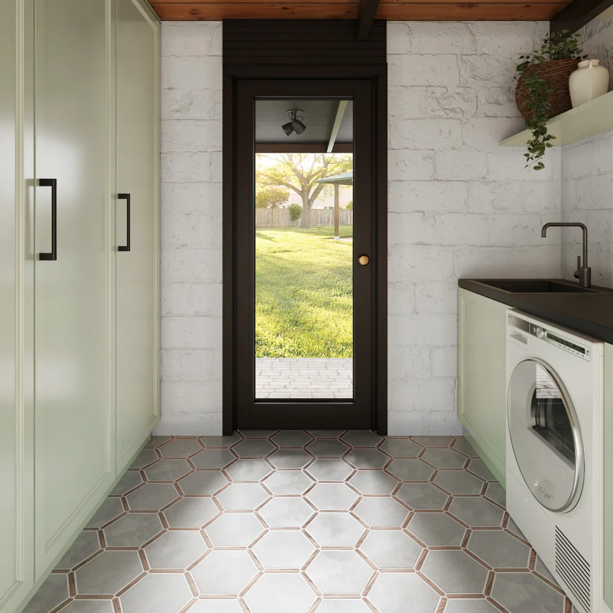 Sagon Cemento Gray 9" Hexagon Matte Porcelain Tile - Lux Tile - Image 2