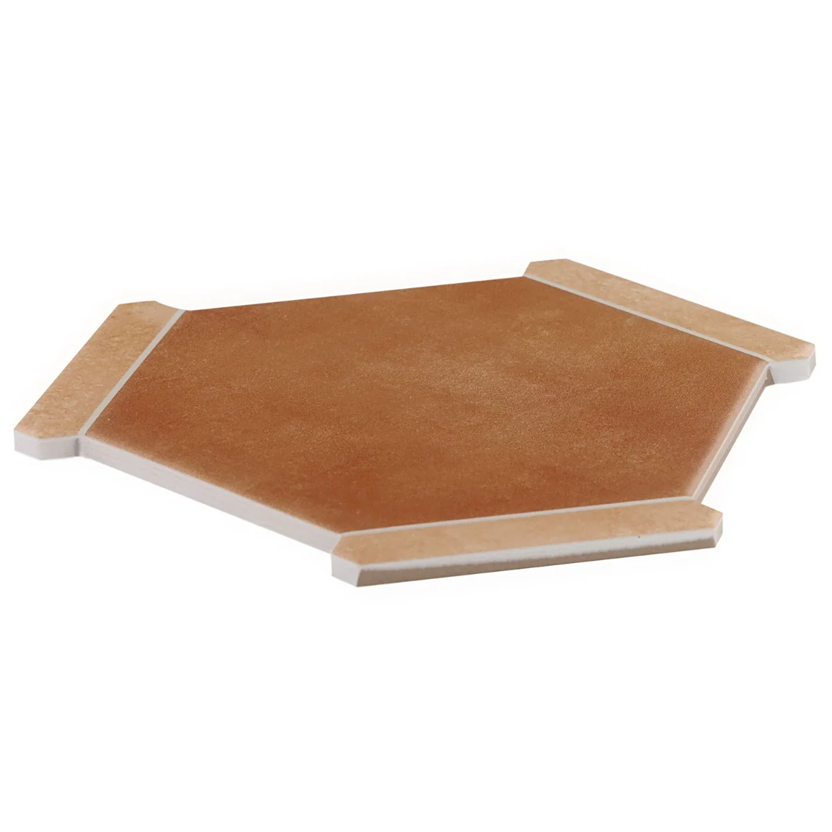 Sagon Terracotta Hexagon Matte Porcelain Tile - 9 Inch - Image 8