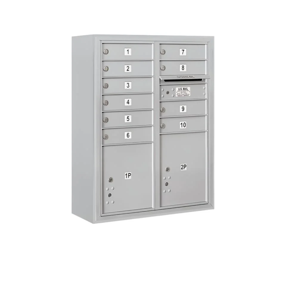 Salsbury 10-Door High Surface Mounted 4C Horizontal Mailbox with Parcel Lockers – Bronze - Image 5