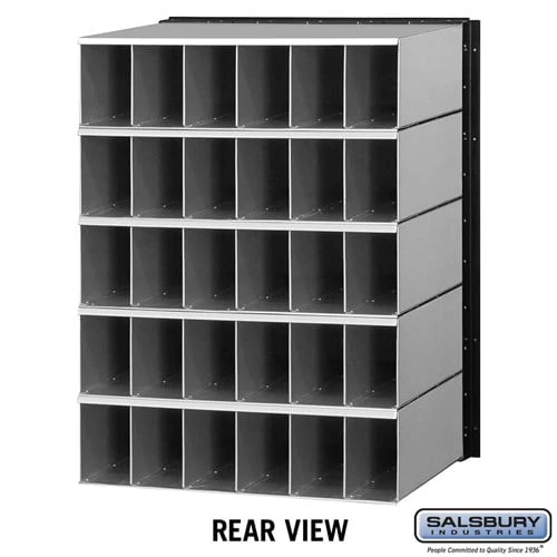 Salsbury Aluminum Mailbox with 30 Combination Lock Doors – Rear Loading System, 23.25" W x 30" H x 15.5" D - Image 6
