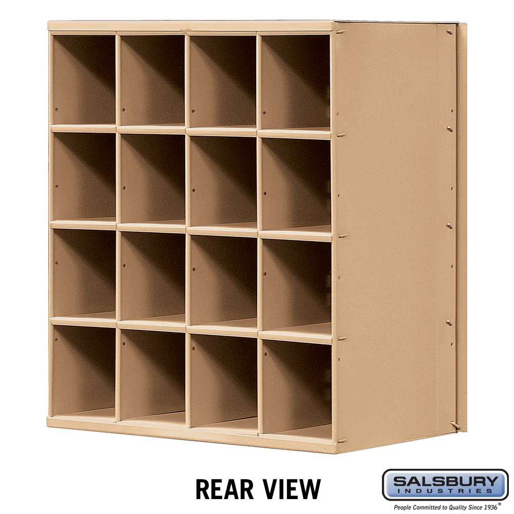 Salsbury Brass Mailbox with 16 Combination Lock Doors – Rear Loading, 23.5"W x 26.5"H x 15"D - Image 2