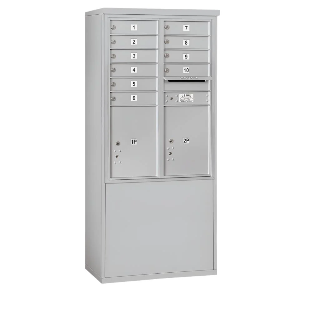 Salsbury Industries 11-Door Free-Standing 4C Mailbox with 2 Parcel Lockers (Bronze) – USPS Access
