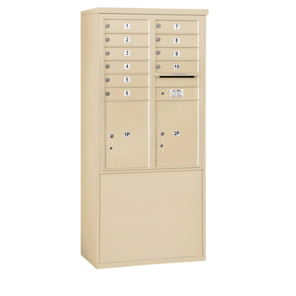 Salsbury Industries 11-Door Free-Standing 4C Mailbox with 2 Parcel Lockers (Bronze) – USPS Access - Image 3