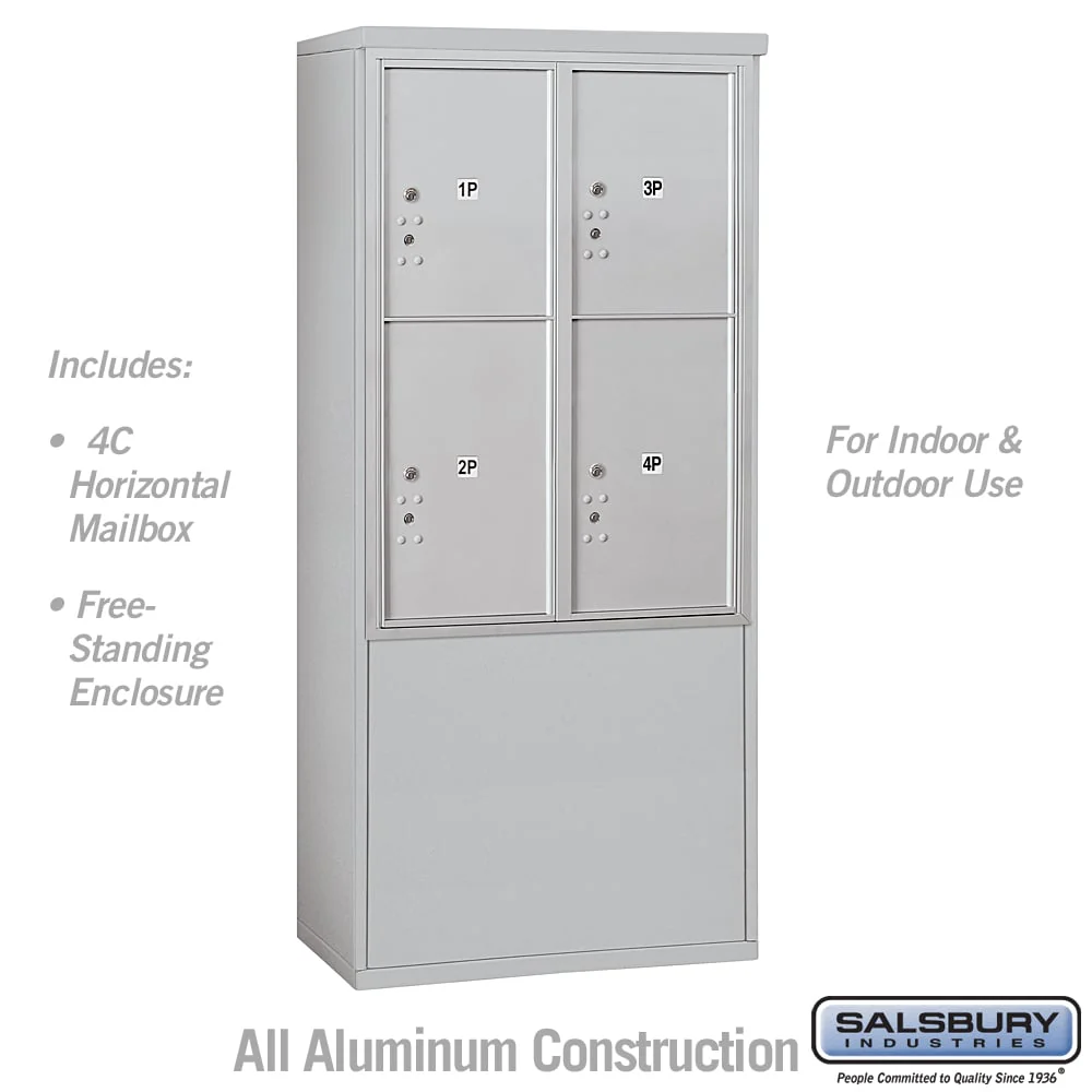Salsbury Industries 11-Door Free-Standing Parcel Locker with USPS Access, 31.75"W x 69.375"H x 18.5"D
