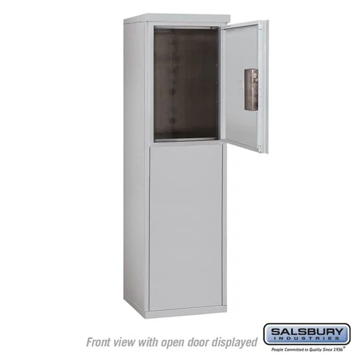 Salsbury Industries 6-Door Free-Standing Mailbox with Parcel Locker, Black - Image 3
