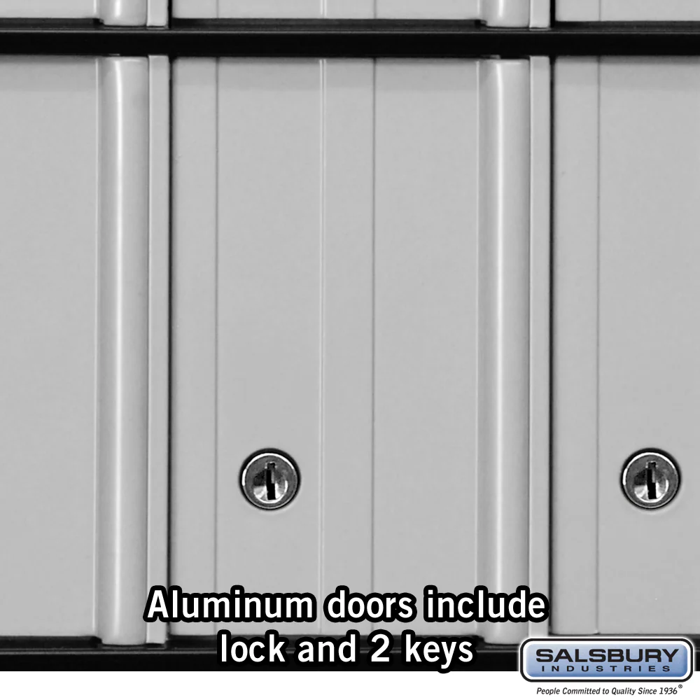 Salsbury Industries Aluminum Mailbox, 12 Doors with Combination Locks – Rear-Loading Rack Ladder System, 23.25" W x 12.125" H x 15.5" D - Image 3