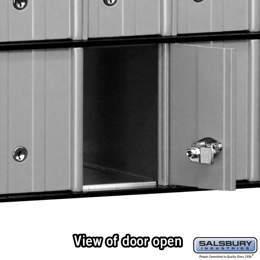 Salsbury Industries Aluminum Mailbox, 12 Doors with Combination Locks – Rear-Loading Rack Ladder System, 23.25" W x 12.125" H x 15.5" D - Image 4