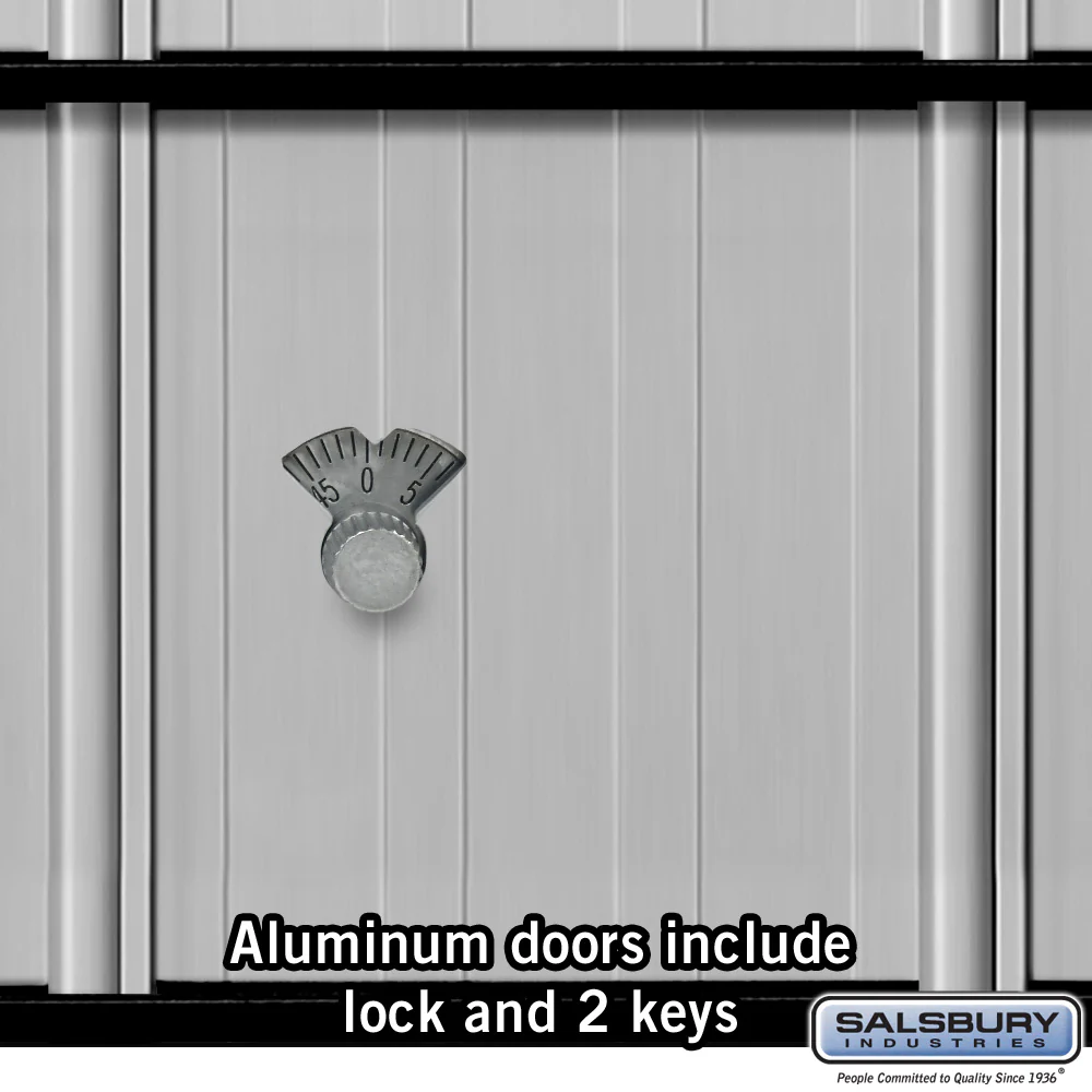 Salsbury Industries Aluminum Mailbox with 8 Doors and Combination Locks, 23.25" W x 12.125" H x 15.5" D - Image 3