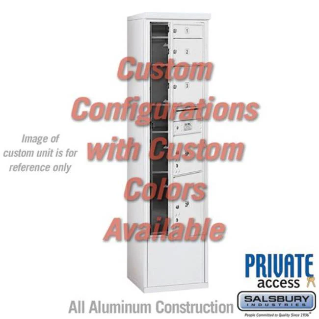 Salsbury Industries Free-Standing 4C Horizontal Mailbox Unit, Maximum Height, Bronze, Front Loading, Private Access