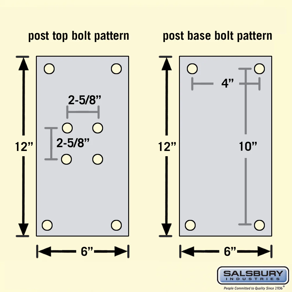 Salsbury Standard Mailbox Post, Bolt-Mounted, Bronze – 42 in H, Aluminum - Image 3