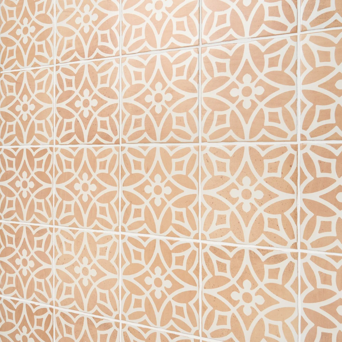 Saltillo Flora Terracotta 9x9 Matte Porcelain Tile - Lux Tile - Image 4