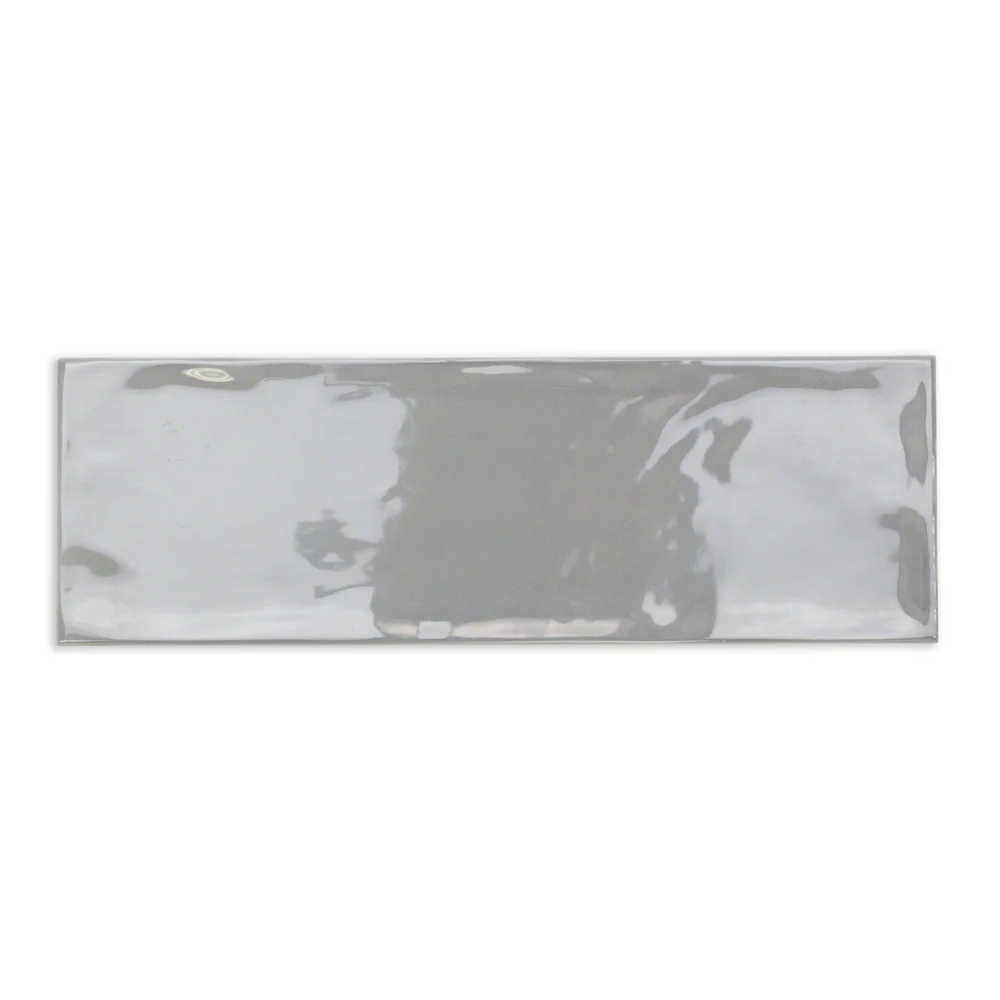 Santa Monica Gray 4x12 Polished Ceramic Subway Tile - Image 3