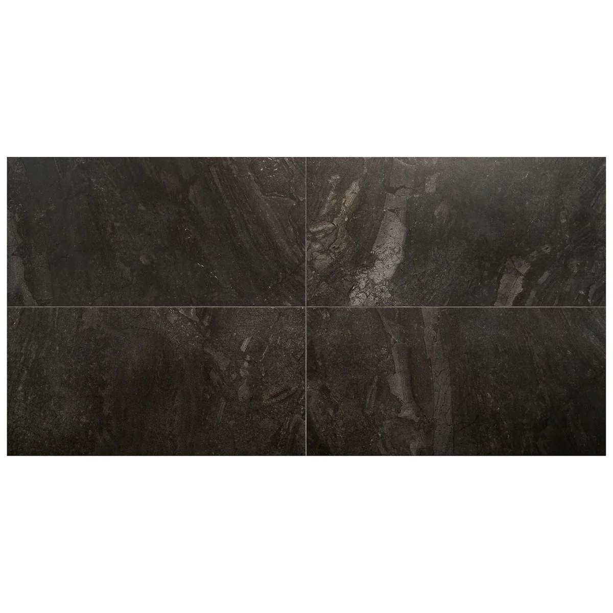 Santo Charcoal Black 24x48 Matte Porcelain Tile - Lux Tile - Image 4