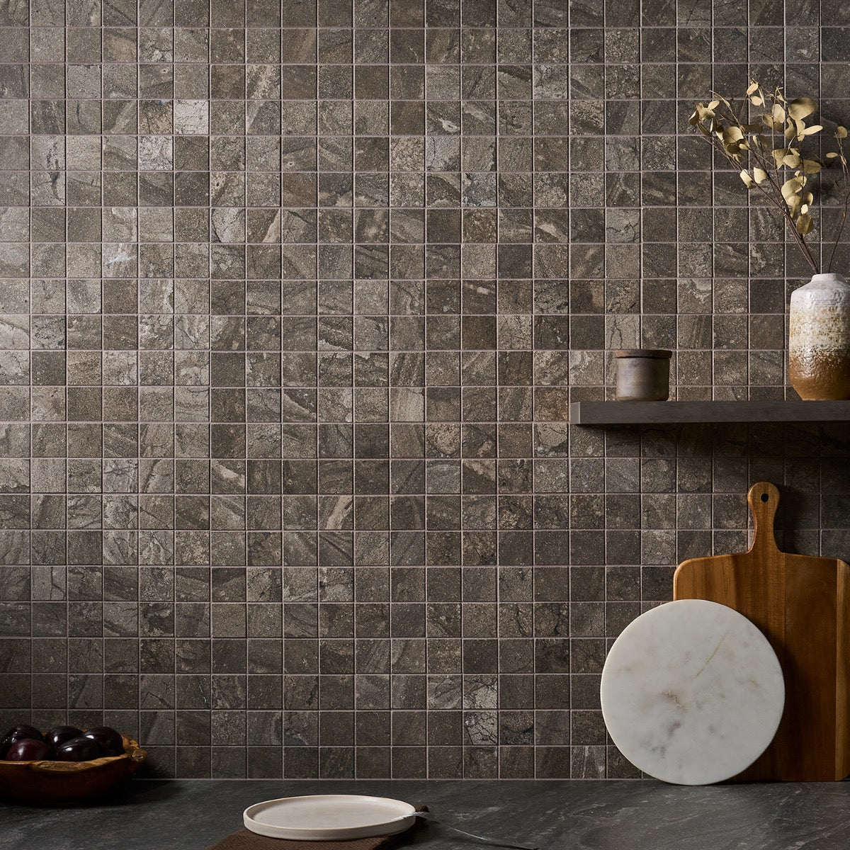 Santo Earth Brown 2x2 Matte Porcelain Mosaic Tile - Lux Tile - Image 4
