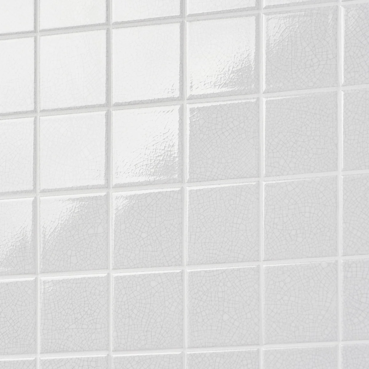 Sarina Vintage White 4x4 Glossy Crackled Ceramic Wall Tile by Lux Tile - Image 3
