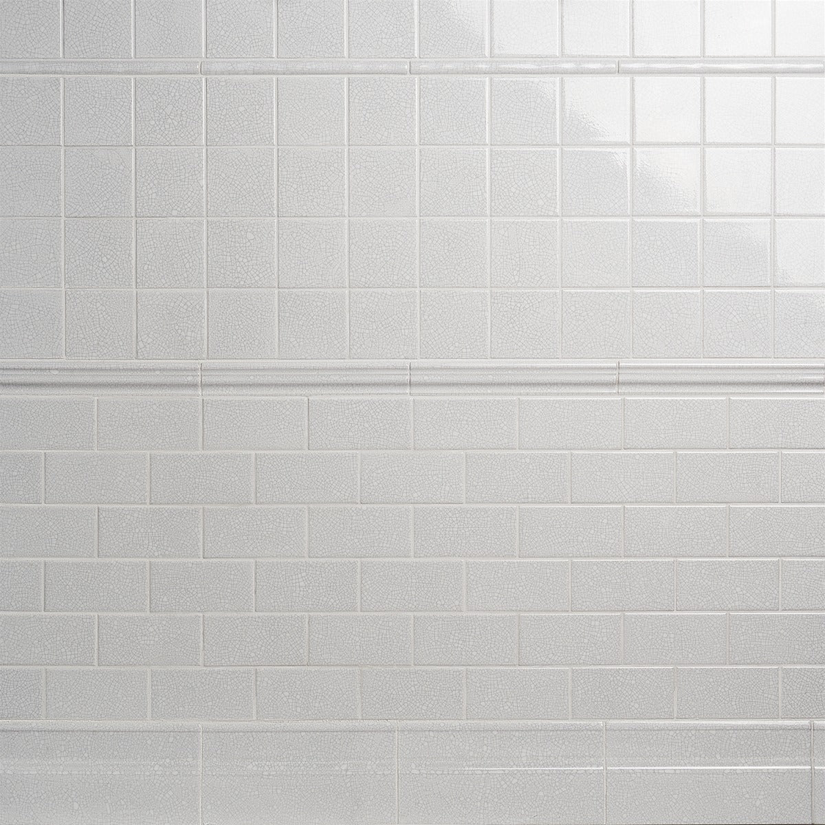Sarina Vintage White 4x4 Glossy Crackled Ceramic Wall Tile by Lux Tile - Image 5