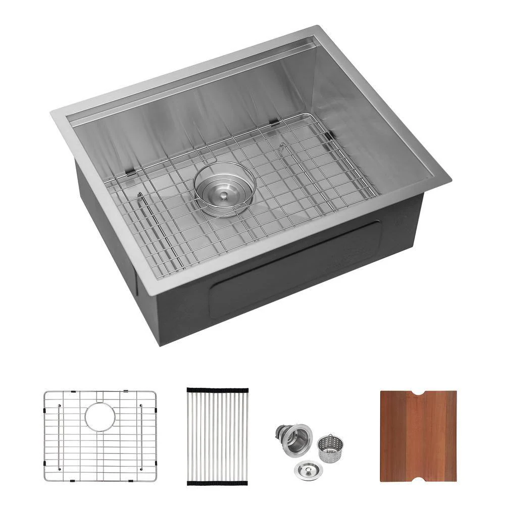 Sarlai 16-Gauge Stainless Steel 23-Inch Undermount Workstation Sink with Accessories - Image 2