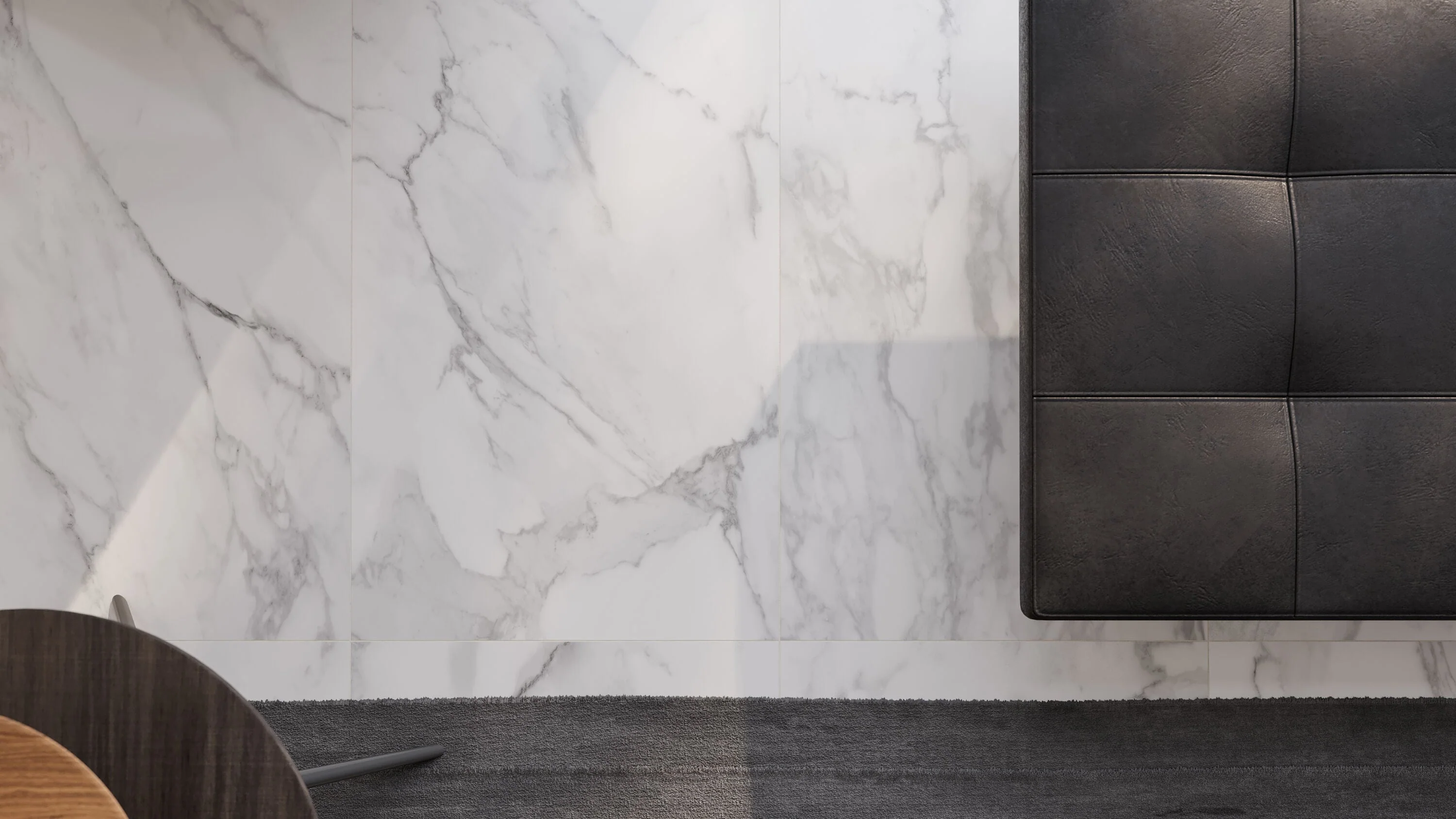 Satori Regent Statuario Abisso 24-in x 48-in Polished Porcelain Marble-Look Floor and Wall Tile - Image 5
