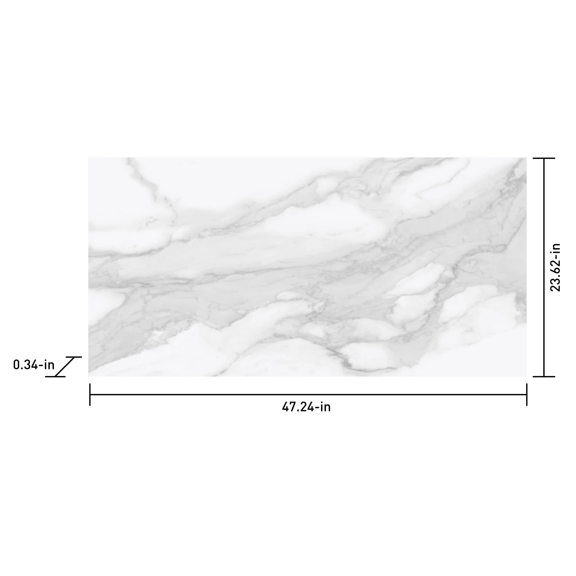 Satori Regent Statuario Abisso 24-in x 48-in Polished Porcelain Marble-Look Floor and Wall Tile - Image 7