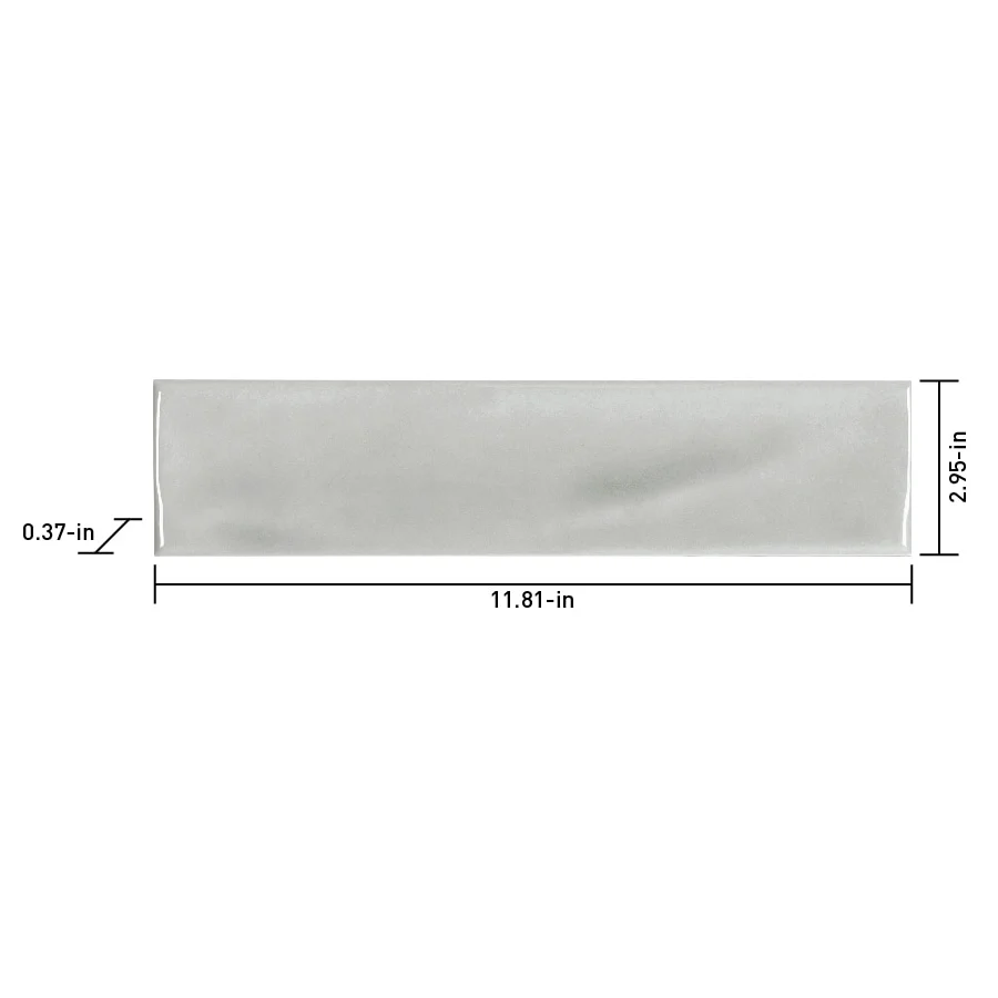 Satori Avenue 3 x 12 in Slate Gray Glossy Pressed Ceramic Wall Tile - Image 7