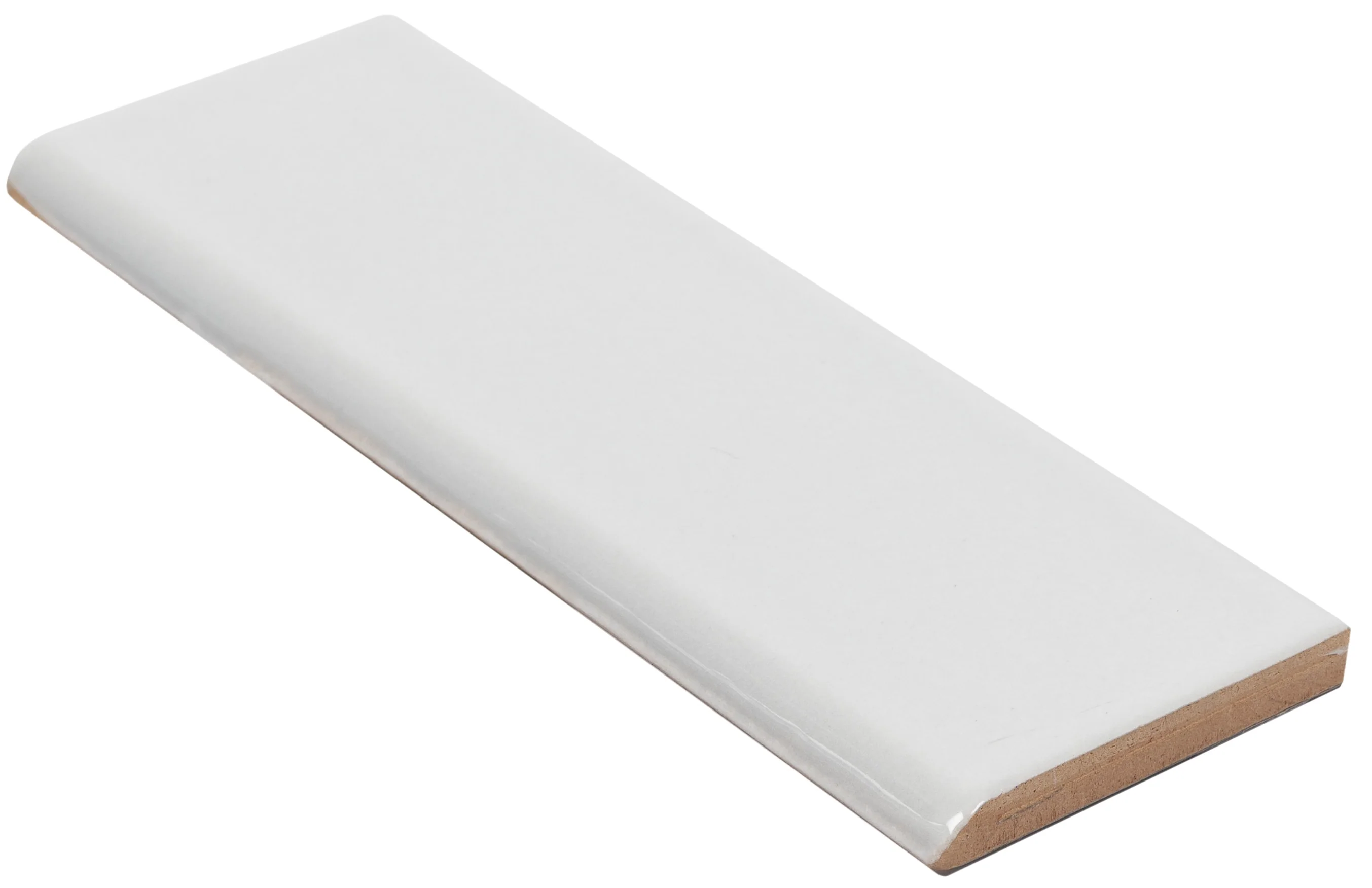 Satori Hudson Mist 2 in x 6 in Glossy Glazed Ceramic Bullnose Wall Tile