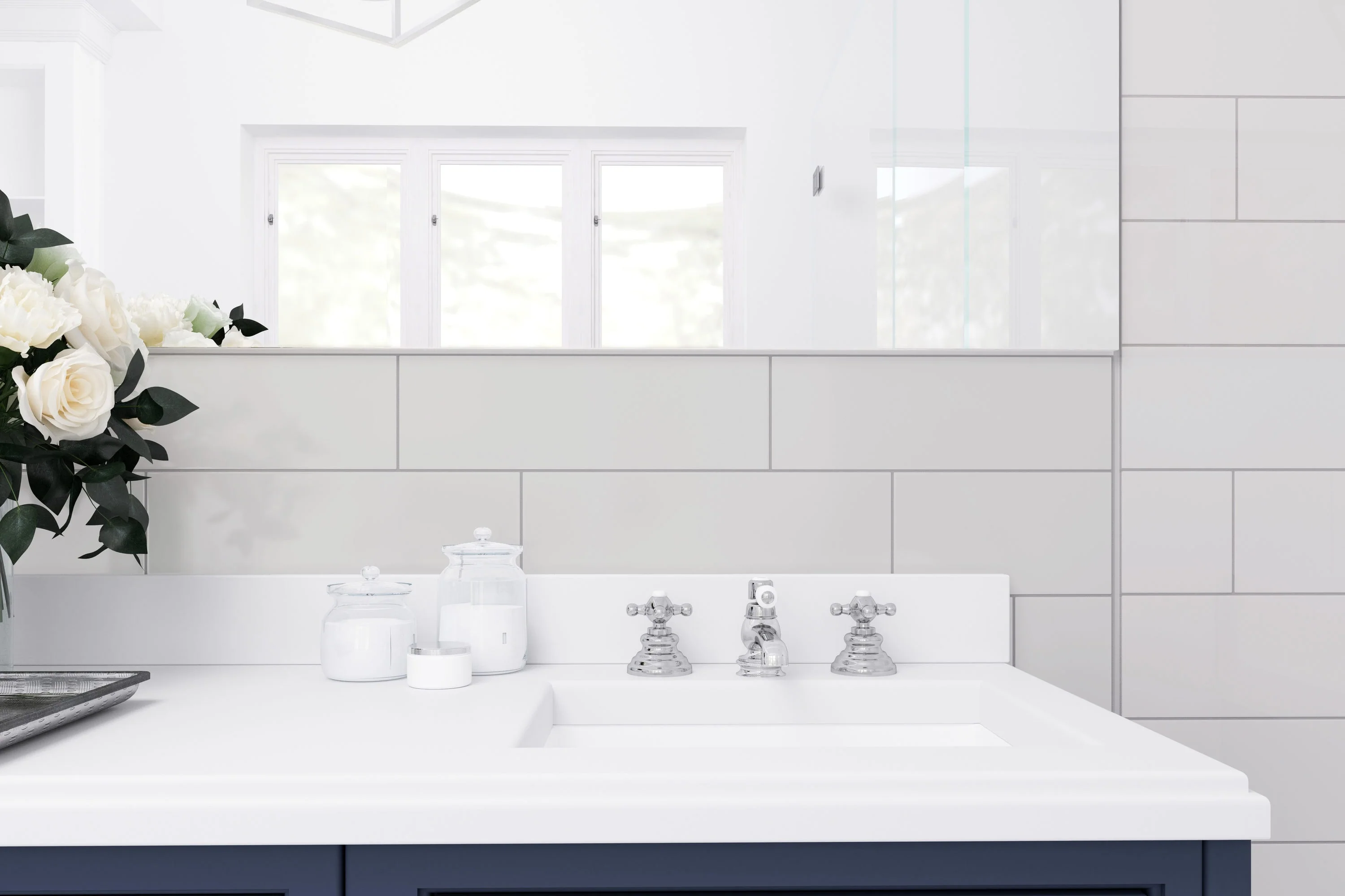 Satori Hudson Mist 2 in x 6 in Glossy Glazed Ceramic Bullnose Wall Tile - Image 3