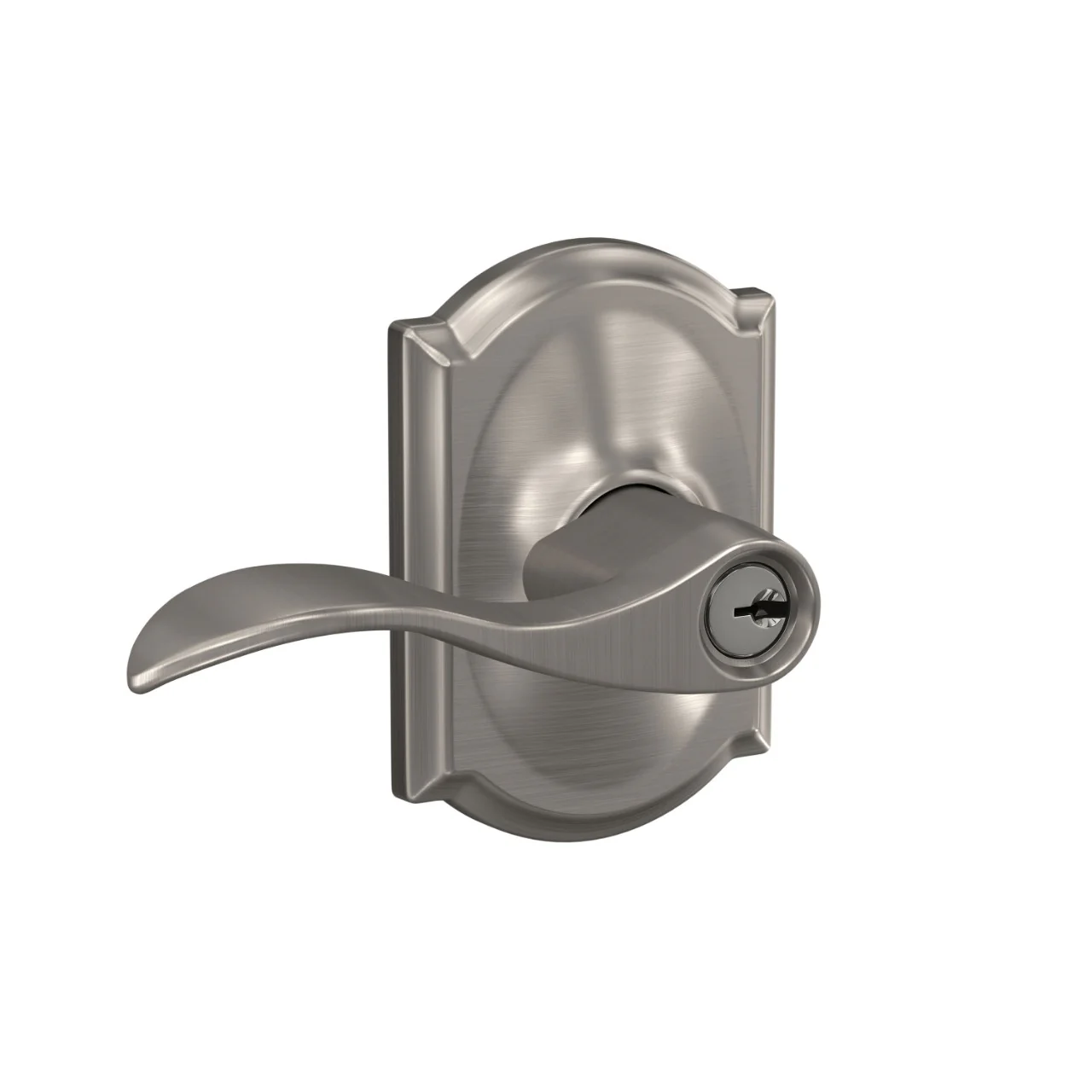 Schlage Accent Aged Bronze Keyed Entry Door Lever with Camelot Trim